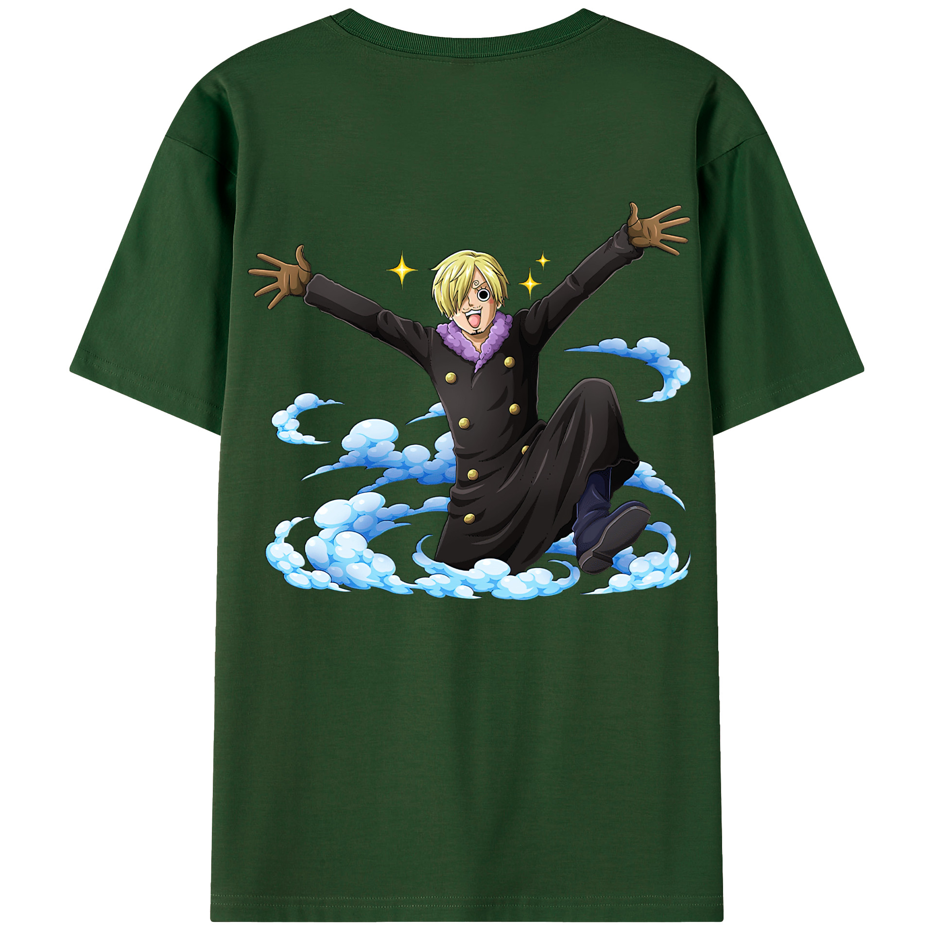 ワンピース サンジ ONE PIECE Sanji 綿100％半袖Tシャツ（背面プリント）